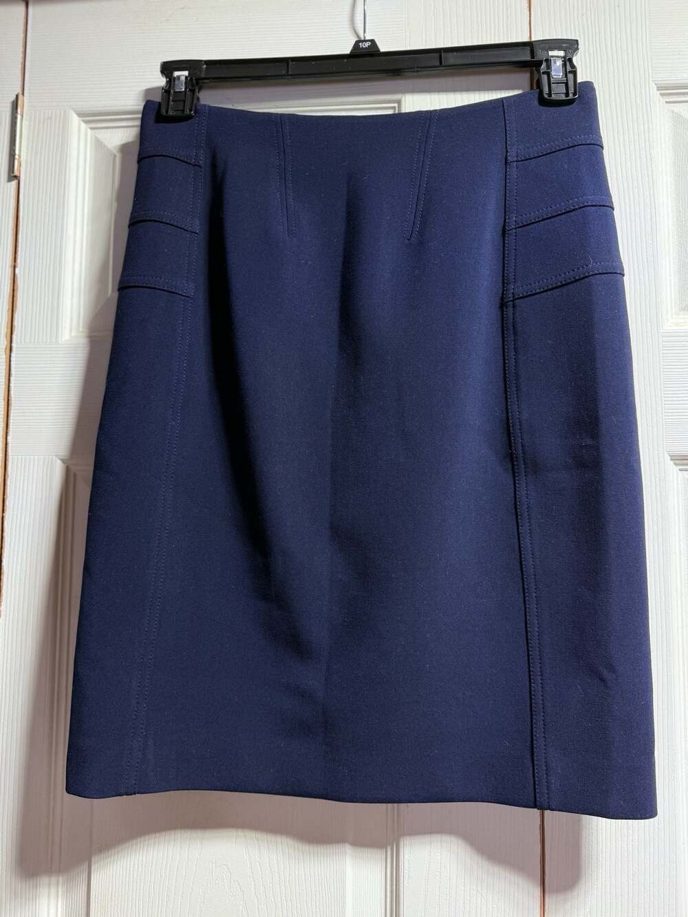 Diane von Furstenberg Navy Blue Ponte Knit Pencil Skirt career wear 4